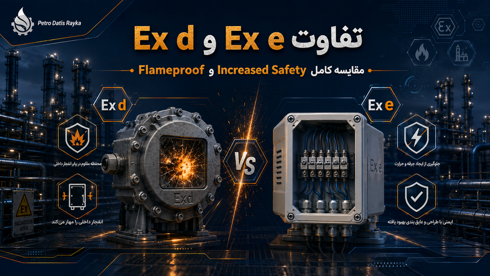 تفاوت Ex d و Ex e . مقایسه کامل Flameproof و Increased Safety