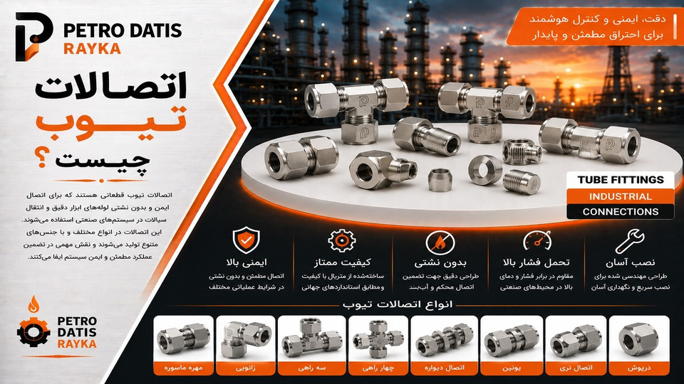 اتصالات تیوب چیست؟ انواع Tube Fitting، اجزا، کاربرد و نحوه انتخاب