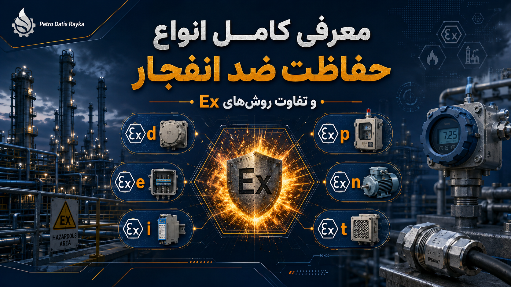 معرفی کامل انواع حفاظت ضدانفجار و تفاوت روش‌های Ex