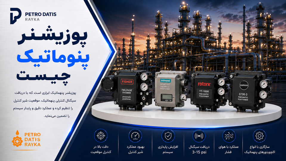 پوزیشنر پنوماتیکی چیست؟ راهنمای جامع Pneumatic Positioner، نحوه عملکرد، اجزا و کاربردهای صنعتی