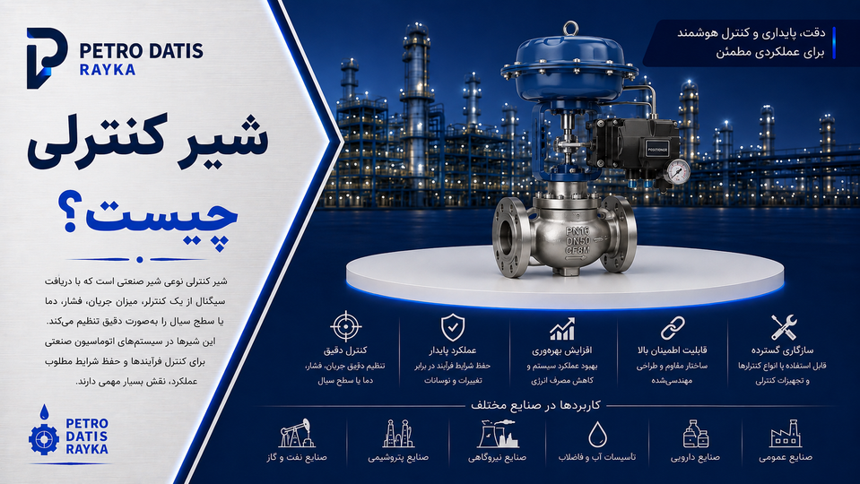 شیر کنترلی چیست؟ راهنمای کامل Control Valve، نحوه عملکرد، انواع و کاربردها
