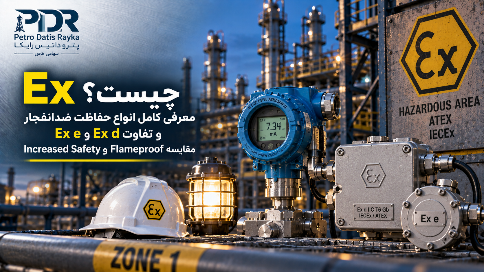 Ex چیست؟ معرفی کامل انواع حفاظت ضدانفجار و تفاوت Ex d و Ex e | مقایسه Flameproof و Increased Safety
