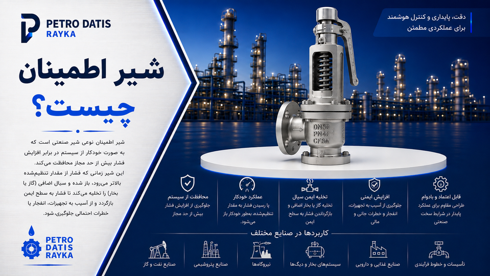 شیر اطمینان چیست؟ راهنمای کامل Safety Valve، نحوه عملکرد، انواع و کاربردها