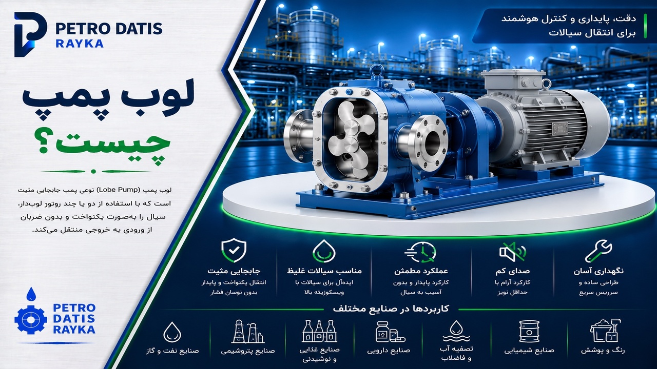 لوب پمپ چیست؟ نحوه عملکرد، انواع، اجزا و کاربرد Rotary Lobe Pump