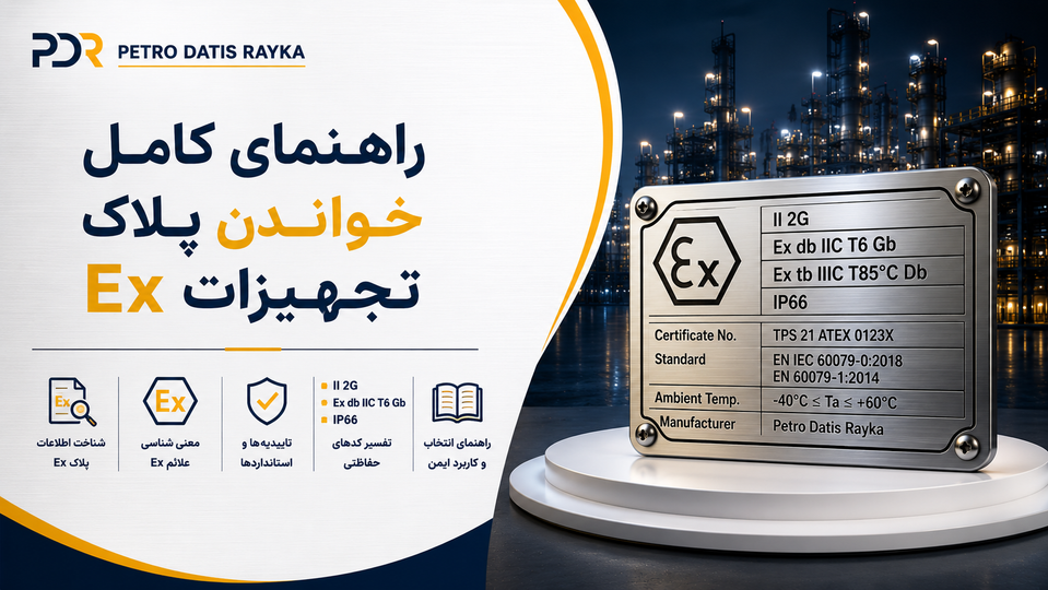 راهنمای کامل خواندن پلاک تجهیزات Ex؛ معنی Ex db IIC T6 Gb چیست؟