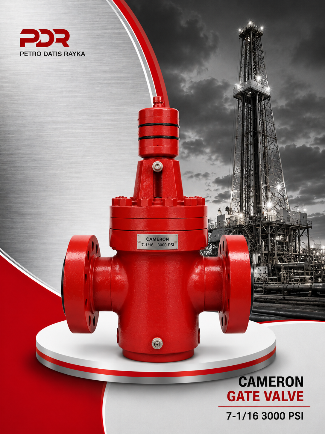 شیر کشویی 1/16-7 فشار 3000 psi