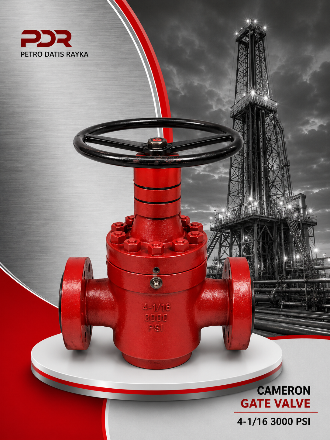 شیر کشویی 1/16-4 فشار 3000 psi