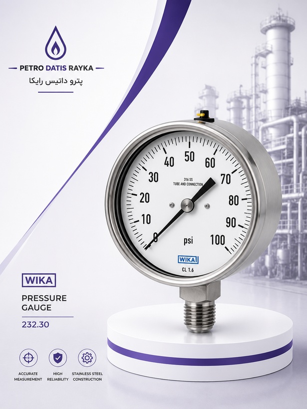 گیج فشار ویکا 232.30 استنلس استیل