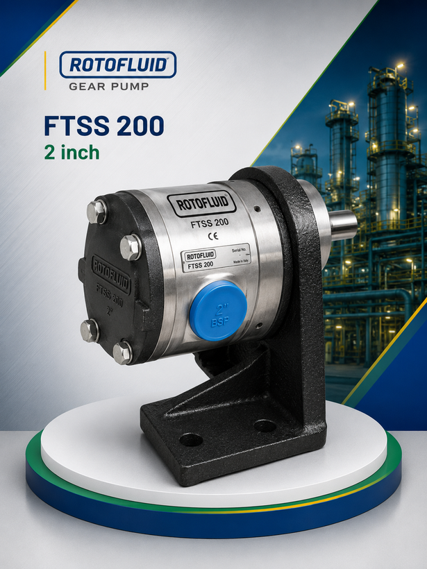 پمپ دنده ای استیل روتوفلوید مدل FTSS 200 سایز 2 اینچ
