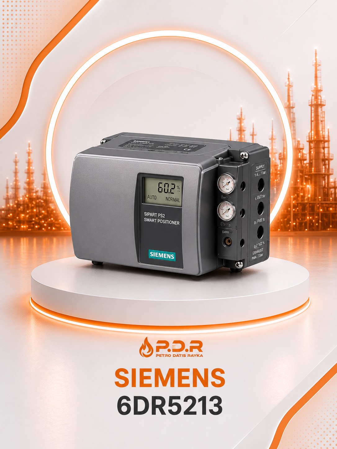 پوزیشنر زیمنس مدل 6DR5213 فیدبک دار آلومینیومی