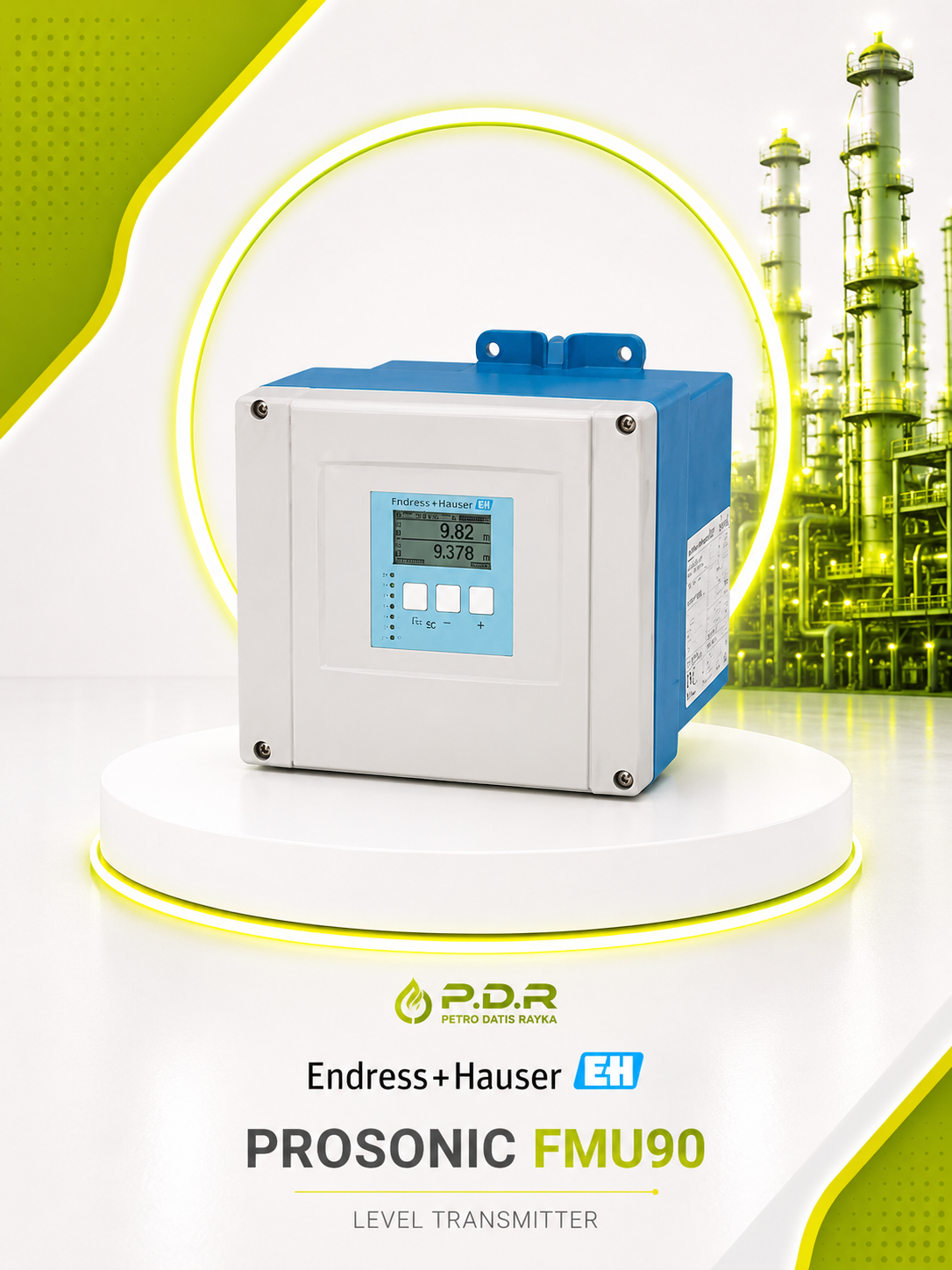 ترانسمیتر سطح التراسونیک اندرس هاوزر مدل FMU90 استوک