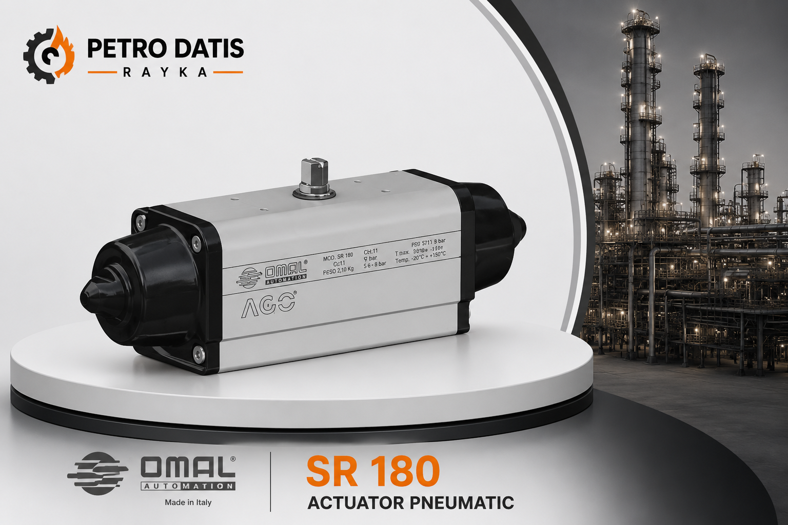 اکچویتور نیوماتیک امال مدل SR 180 فنر برگشت