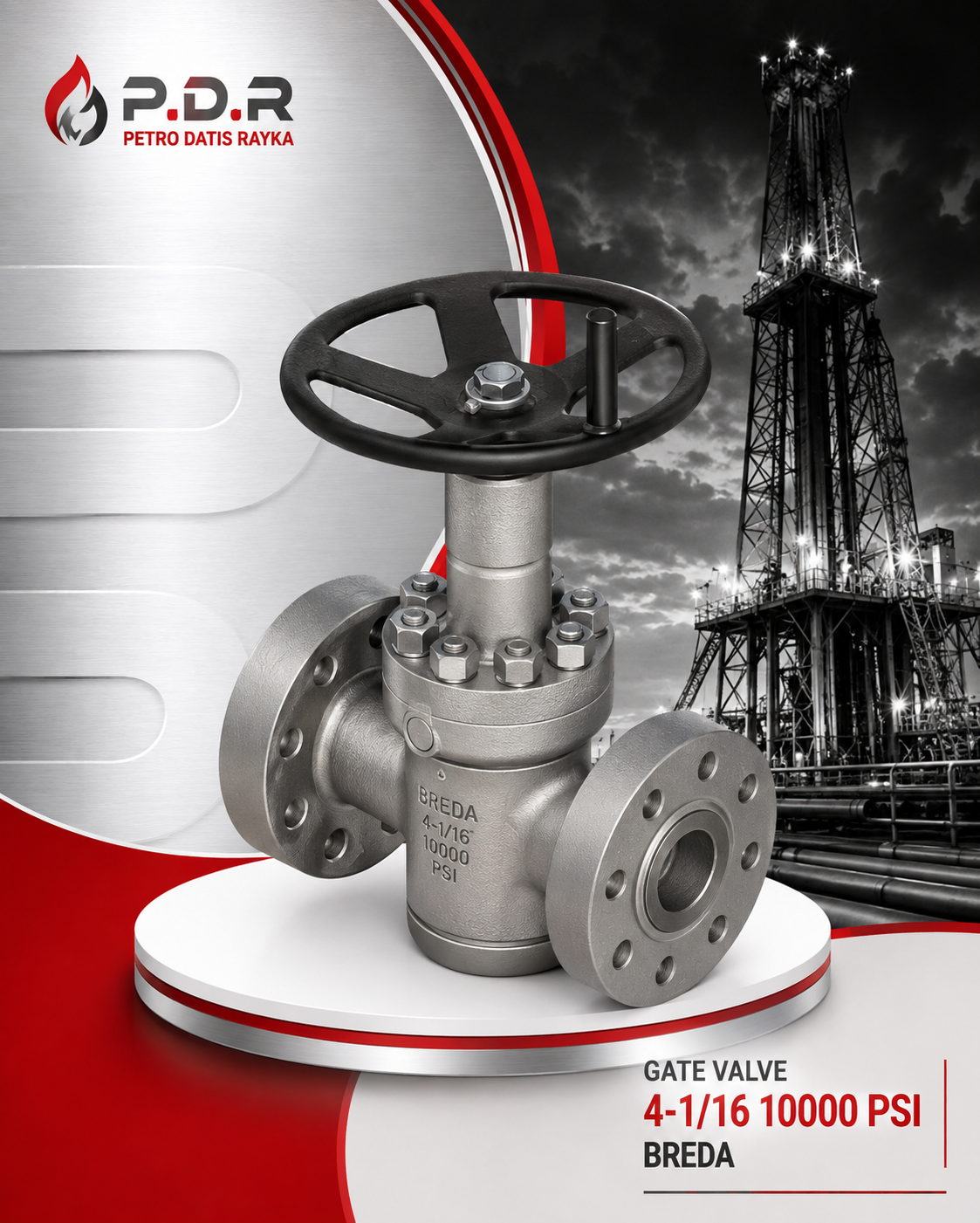 شیرکشویی برادا 1/16-4 فشار 10000 psi