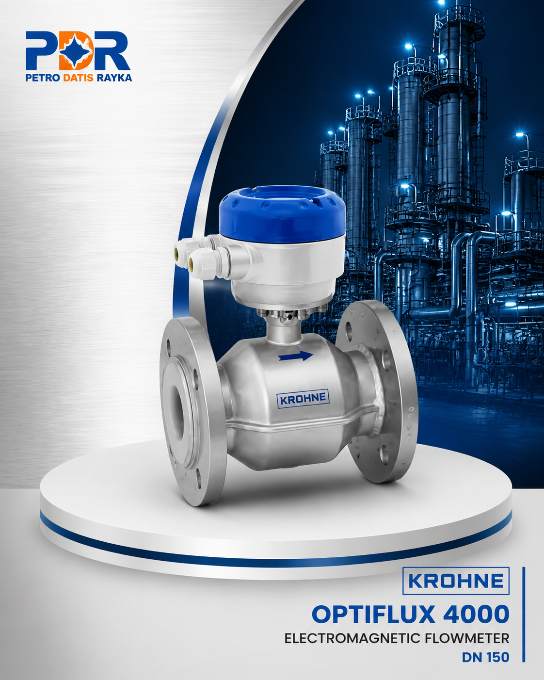 فلومتر مگنتیک دیجیتال KROHNE OPTIFLUX 4000 سایز DN 150 آکبند